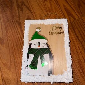 Festive Penguin Christmas Wall Decor